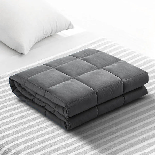 Weighted Blanket Adult 9KG Heavy Gravity Blankets Microfibre Cover Calming Relax Anxiety Relief Grey Giselle