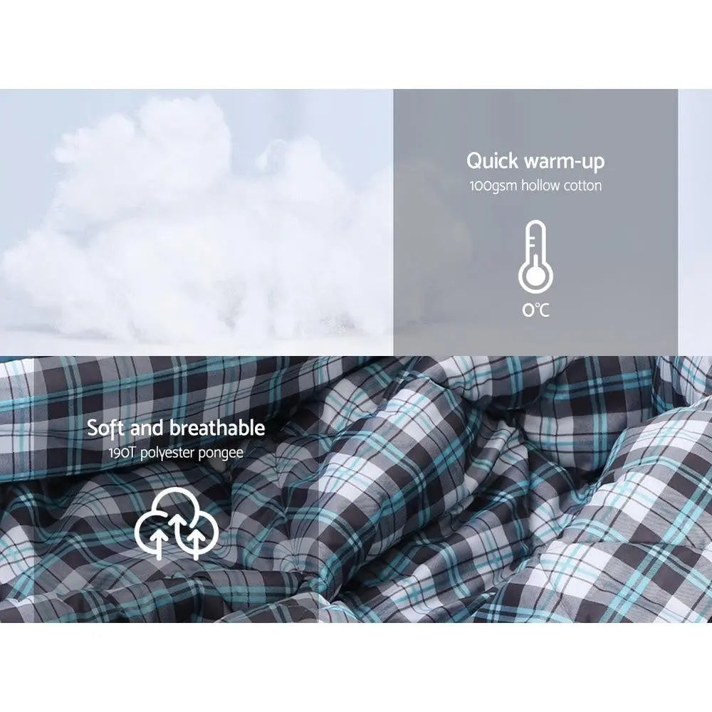 Weisshorn Sleeping Bag Single Camping Hiking Winter Thermal Deals499