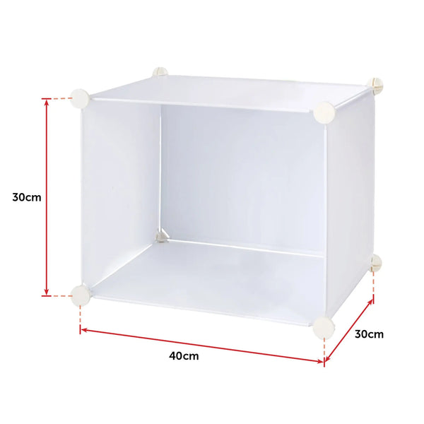 White Cube DIY Shoe Cabinet Rack Storage Portable Stackable Organiser Stand Deals499