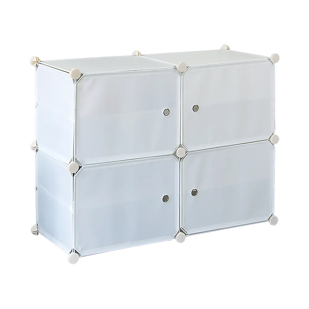 White Cube DIY Shoe Cabinet Rack Storage Portable Stackable Organiser Stand Deals499