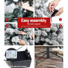 Jingle Jollys Snowy Christmas Tree 1.8M 6FT LED Lights Xmas Decorations Warm White Deals499