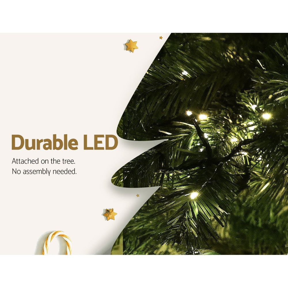 Jingle Jollys Christmas Tree 1.8M Xmas Tree with 1980 LED Lights Warm White Deals499