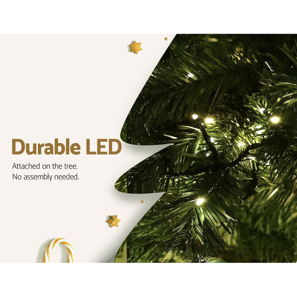 Jingle Jollys Christmas Tree 1.8M Xmas Tree with 1980 LED Lights Warm White Deals499