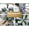 Jingle Jollys Christmas Tree 2.4M Xmas Trees Decorations Snowy 1500 Tips Deals499