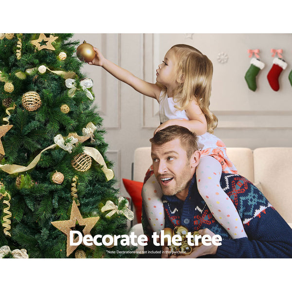 Jingle Jollys Christmas Tree 2.4M Xmas Trees Decorations Pine-Needle 2100 Tips Deals499