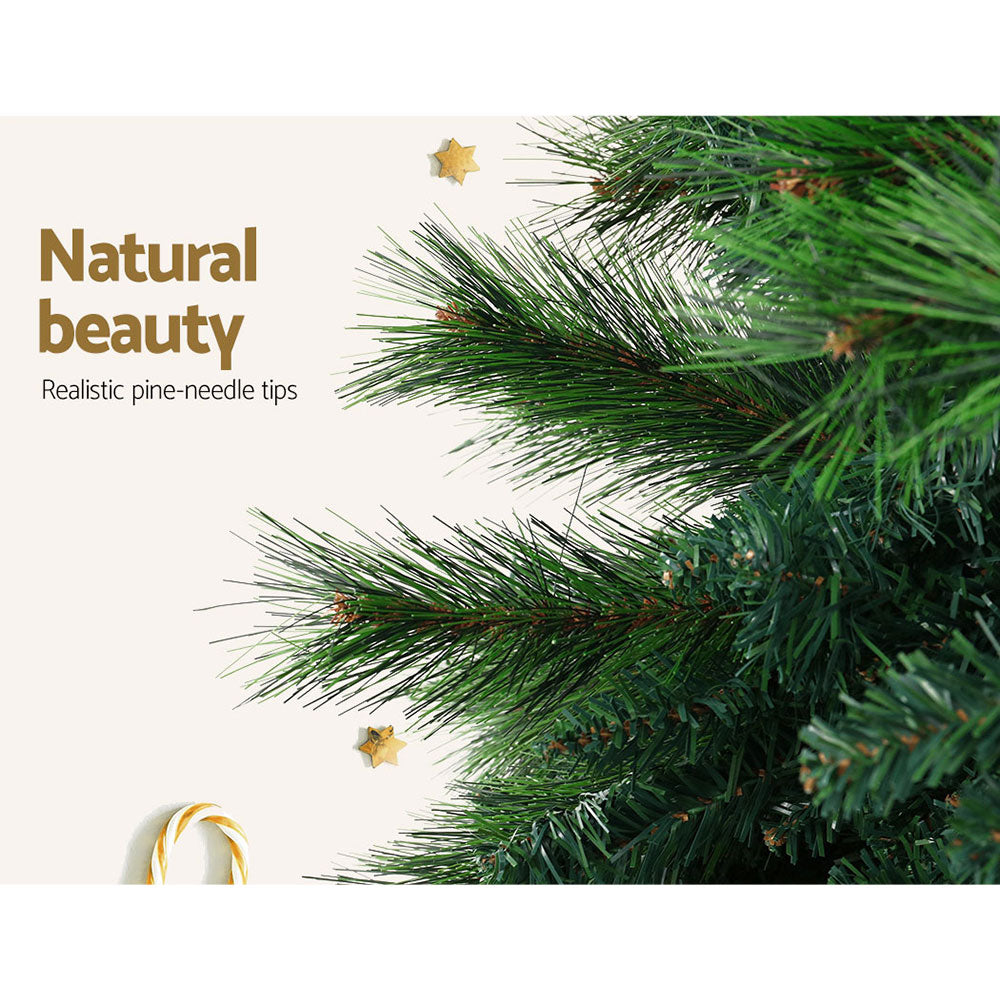 Jingle Jollys Christmas Tree 2.4M Xmas Trees Decorations Pine-Needle 2100 Tips Deals499