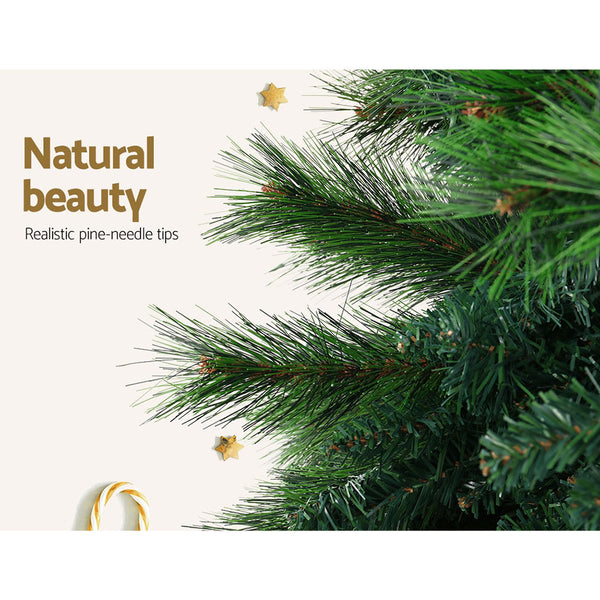 Jingle Jollys Christmas Tree 2.4M Xmas Trees Decorations Pine-Needle 2100 Tips Deals499