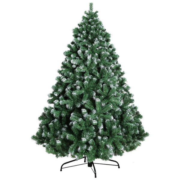 Jingle Jollys Christmas Tree 2.4M Xmas Trees Decorations Snowy 1500 Tips Deals499