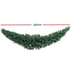 Jingle Jollys Christmas Garland 2.4M Xmas Tree Decoration Green Deals499