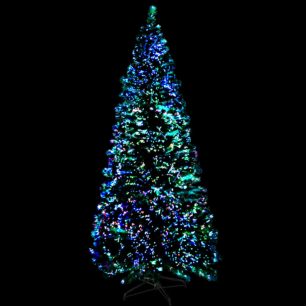 Jingle Jollys Christmas Tree 1.8M LED Xmas trees Optic Fibre Warm White Deals499