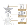 Jingle Jollys Christmas Tree 1.8M 320 LED Xmas Cold White Lights Optic Fibre Deals499