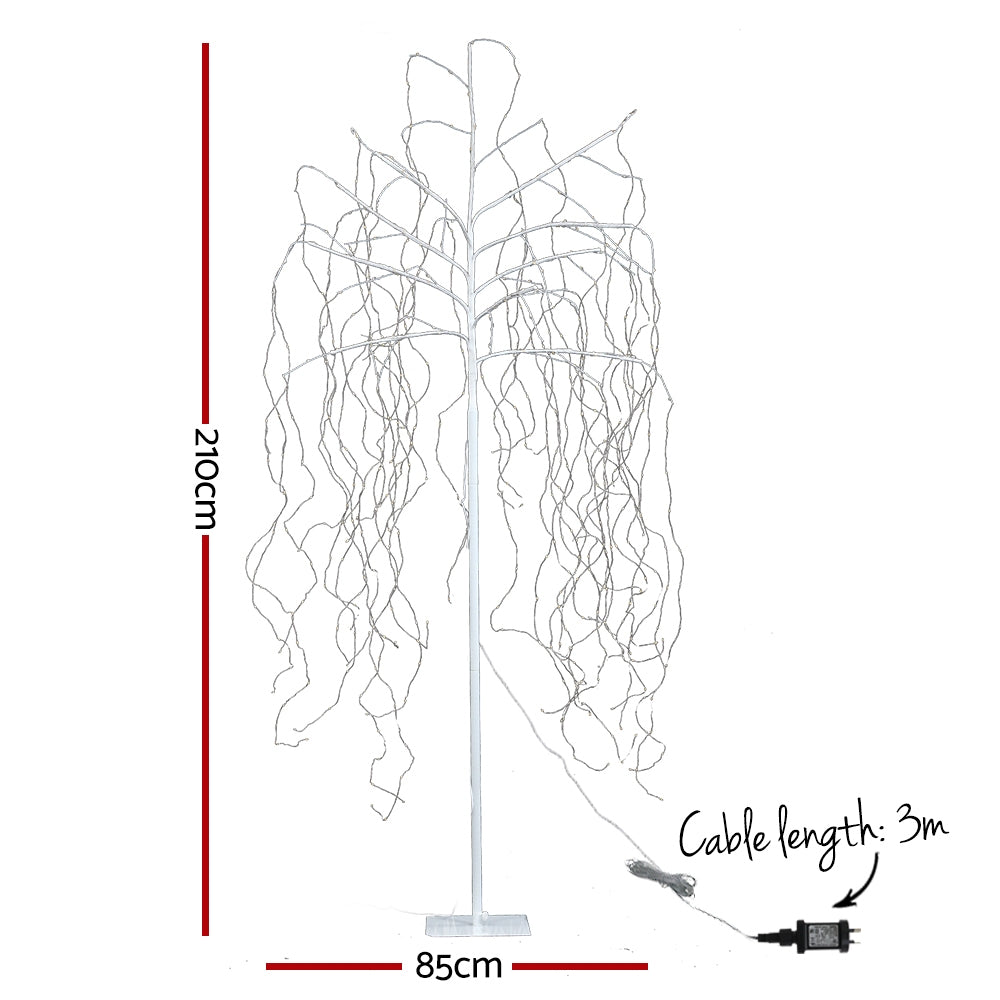 Jingle Jollys Christmas Tree 2.1M 600 LED Trees With Lights Warm White Deals499