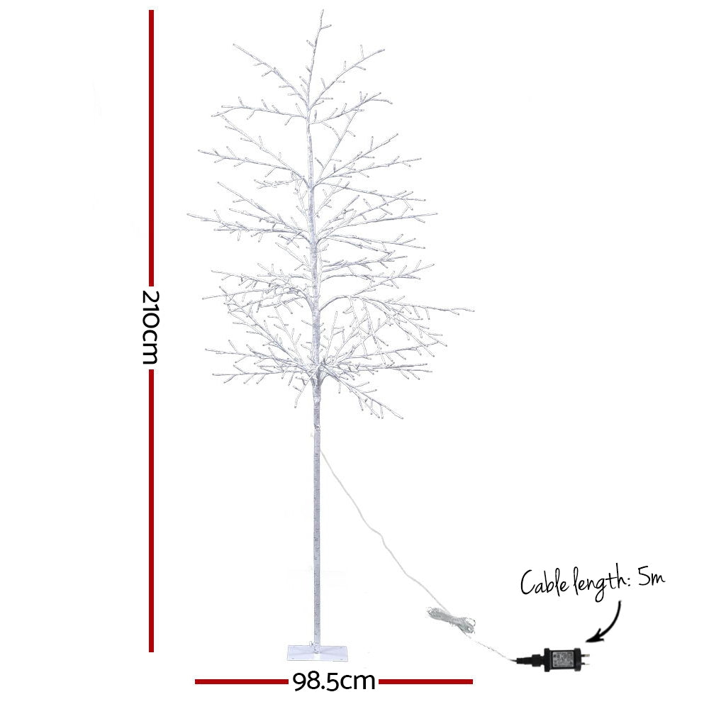 Jingle Jollys Christmas Tree 2.1M 480 LED Trees With Lights Warm White Deals499