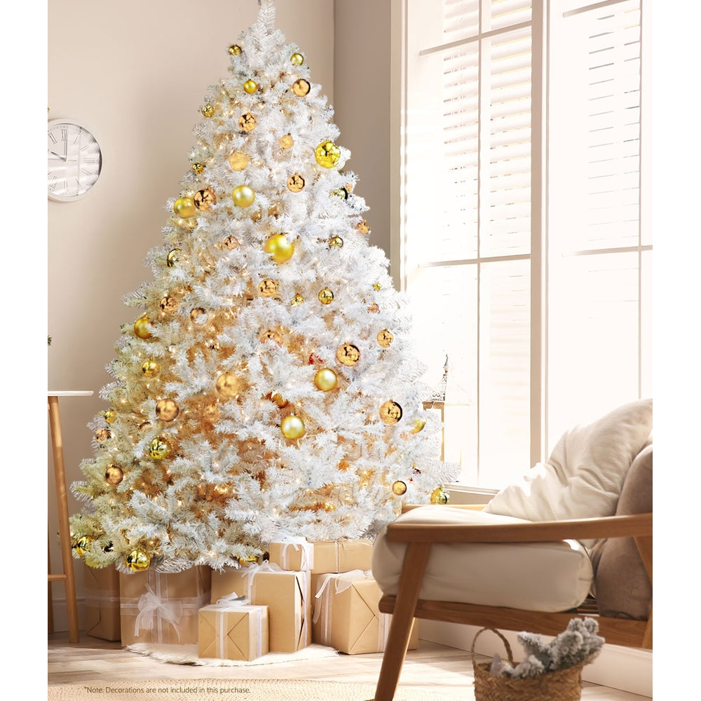 Jingle Jollys Christmas Tree 2.1M Xmas Trees Decorations White 1000 Tips Deals499