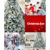 Jingle Jollys Snowy Christmas Tree 2.4M 8FT Xmas Decorations 859 Tips Deals499