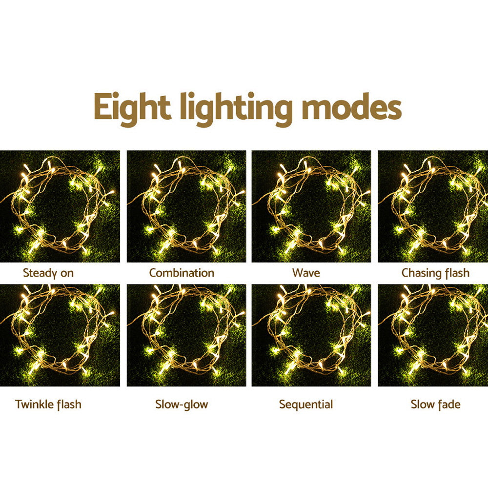 Jingle Jollys 6X3M Christmas Curtain Lights 600LED Warm White Deals499