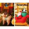 Jingle Jollys 2.2M Christmas Inflatable Santa Sleigh Ride Reindeer Deer Decor Deals499