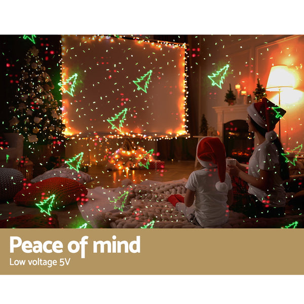 Jingle Jollys Moving LED Lights Laser Projector Landscape Lamp Christmas Decor Deals499