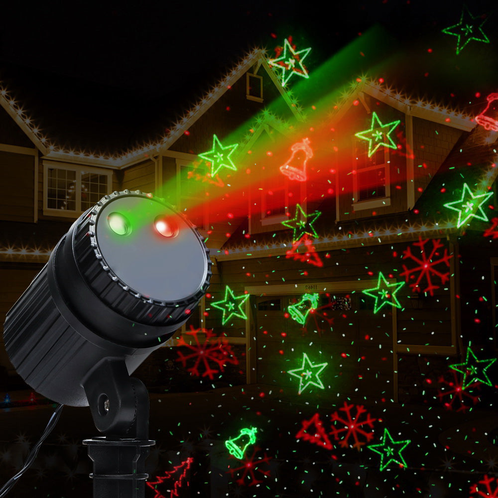 Jingle Jollys Moving LED Lights Laser Projector Landscape Lamp Christmas Decor Deals499