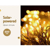 Jingle Jollys 500 LED Solar Powered Christmas Icicle Lights 20M Outdoor Fairy String Party Warm White Deals499