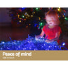 Jingle Jollys 800 LED Christmas Icicle Lights White and Blue Deals499