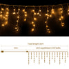 Jingle Jollys 800 LED Christmas Icicle Lights Warm White Deals499