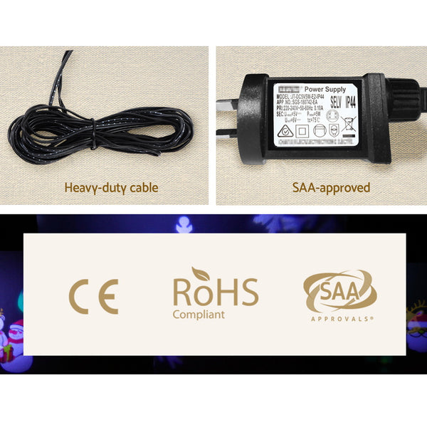 Jingle Jollys Pattern LED Laser Landscape Projector Light Lamp Christmas Party Deals499