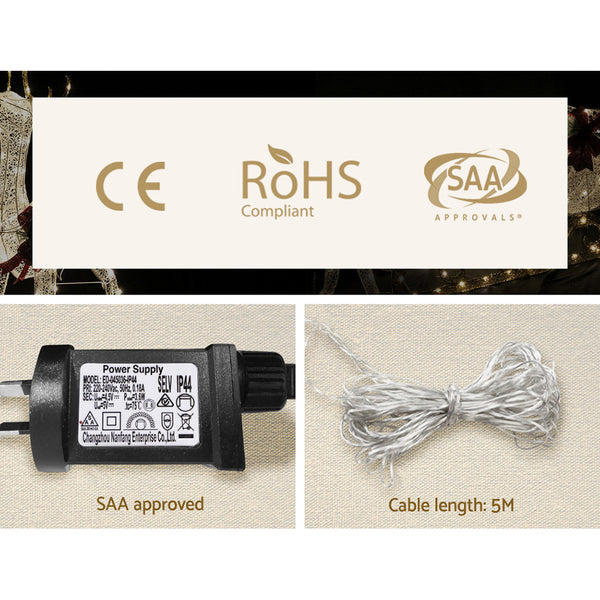 Jingle Jollys Christmas Lights Motif LED Rope Reindeer Waterproof Outdoor Deals499