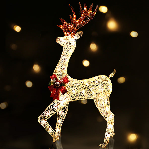 Jingle Jollys Christmas Lights Motif LED Rope Reindeer Waterproof Outdoor Deals499