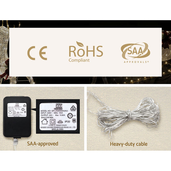 Jingle Jollys Christmas Motif Lights LED Rope Reindeer Waterproof Outdoor Deals499