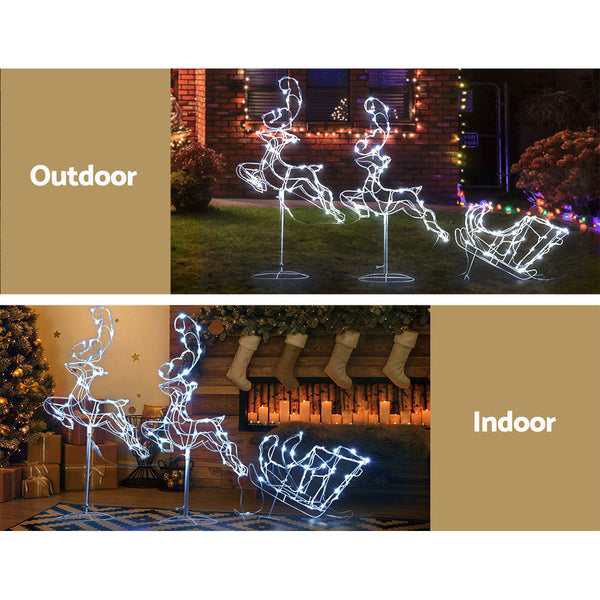Jingle Jollys Christmas Motif Lights LED Rope Reindeer Waterproof Outdoor Xmas Deals499