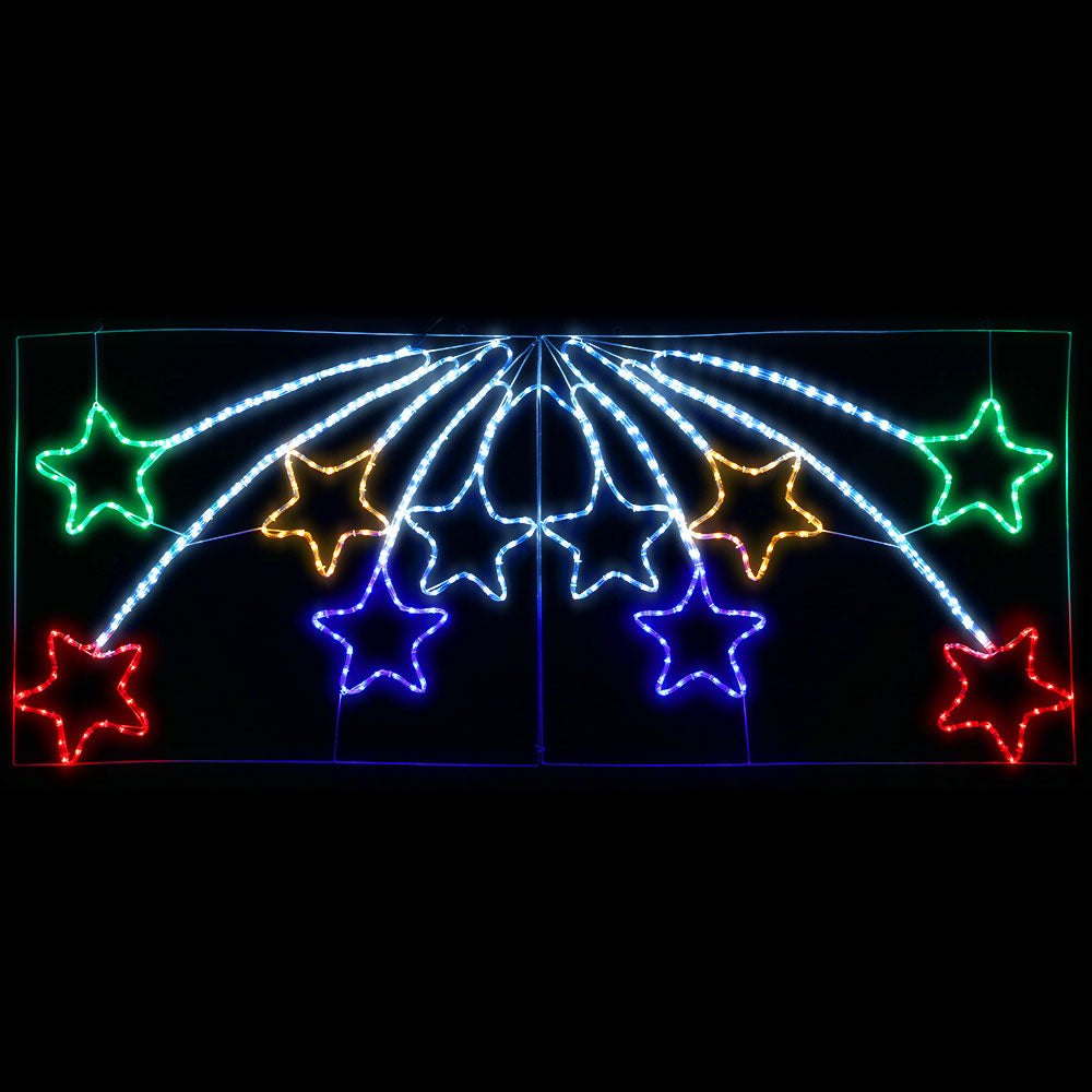 Jingle Jollys Christmas Motif Lights LED Star Fall Light Waterproof Outdoor Xmas Deals499