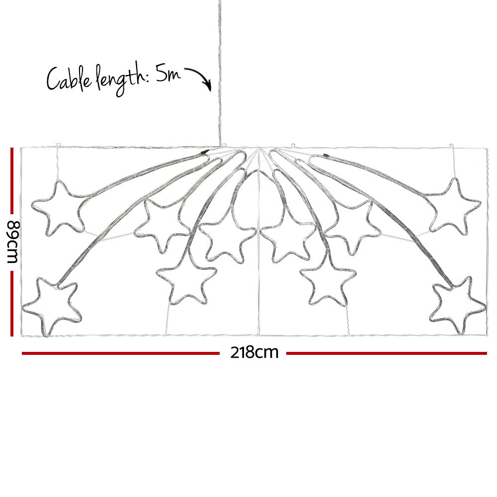 Jingle Jollys Christmas Motif Lights LED Star Fall Light Waterproof Outdoor Xmas Deals499