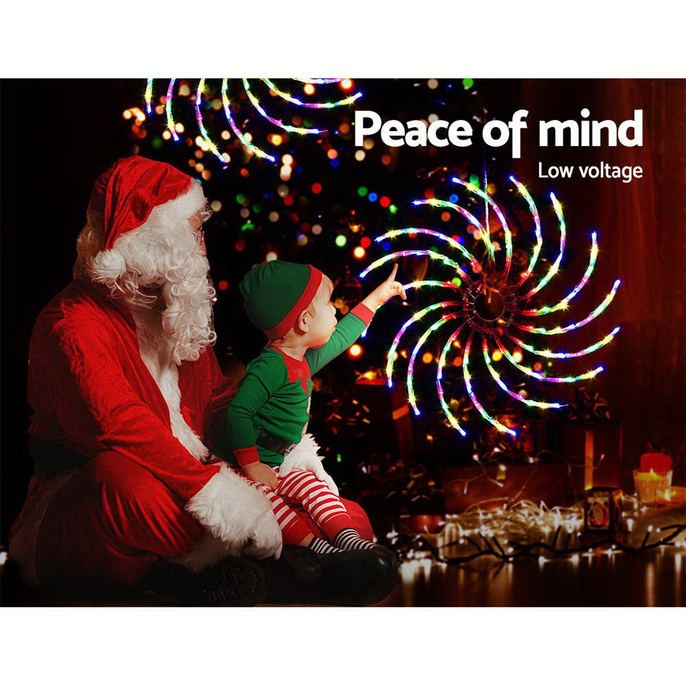 Jingle Jollys Christmas Motif Lights LED Spinner Light Waterproof Colourful Deals499