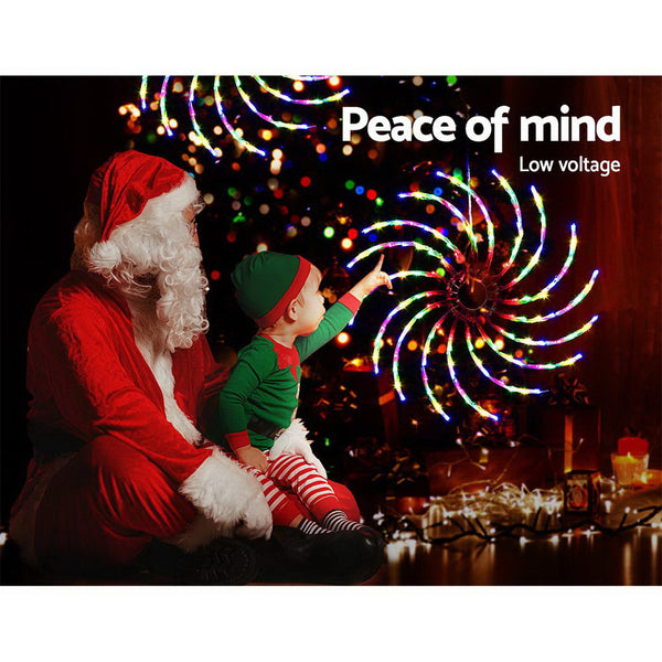 Jingle Jollys Christmas Motif Lights LED Spinner Light Waterproof Colourful Deals499