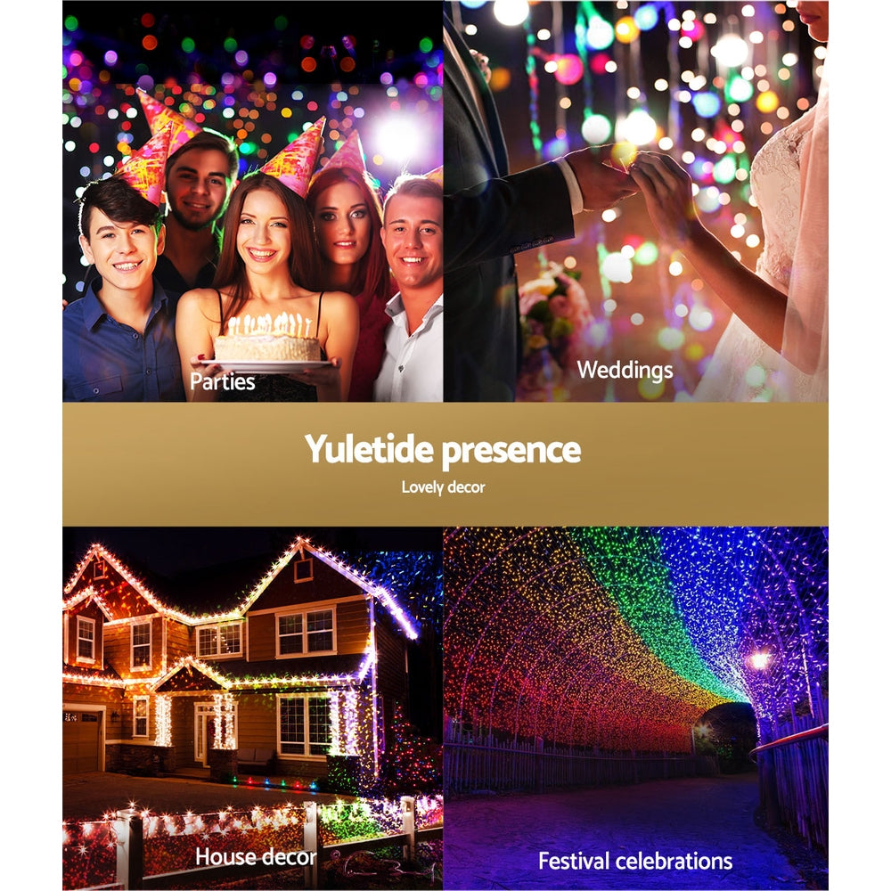 Jingle Jollys 3M Christmas Curtain Fairy Lights String 480 LED Party Wedding Deals499