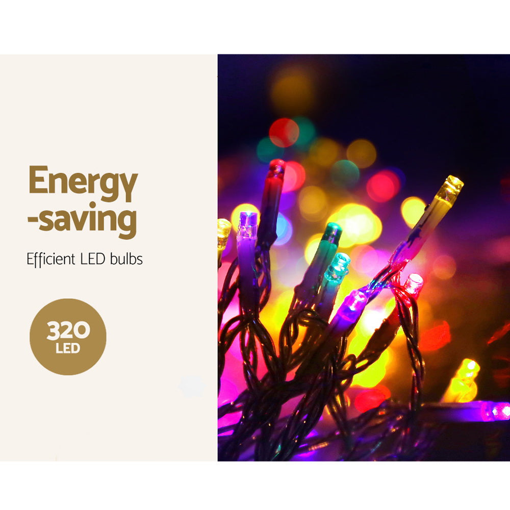 Jingle Jollys 5M Christmas Curtain Lights LED Motif Fairy String Light Outdoor Deals499