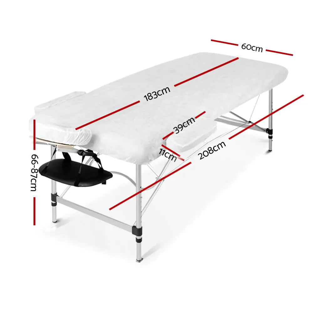 Zenses 3 Fold Portable Aluminium Massage Table - Black Deals499