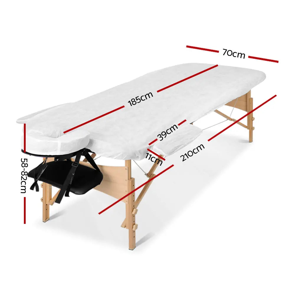 Zenses 3 Fold Portable Wood Massage Table - Black Deals499