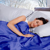 DreamZ 198x122cm Cotton Anti Anxiety Weighted Blanket Cover Protector Blue DreamZ