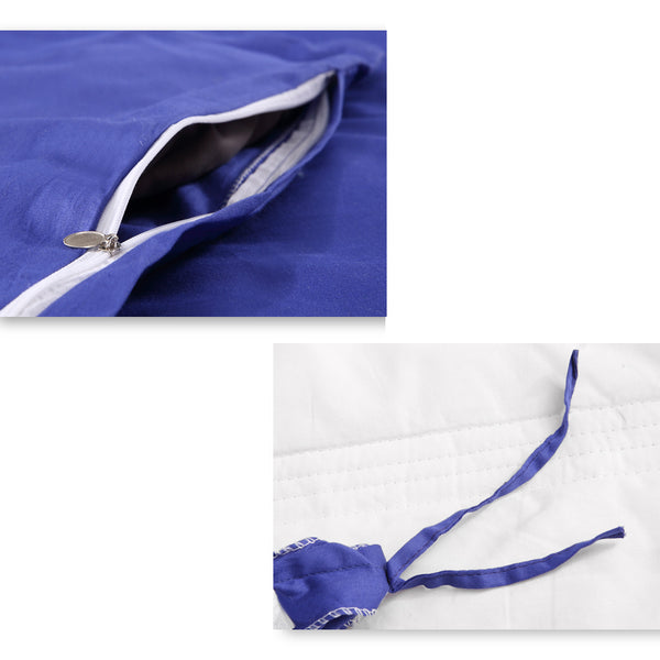 DreamZ 198x122cm Cotton Anti Anxiety Weighted Blanket Cover Protector Blue DreamZ