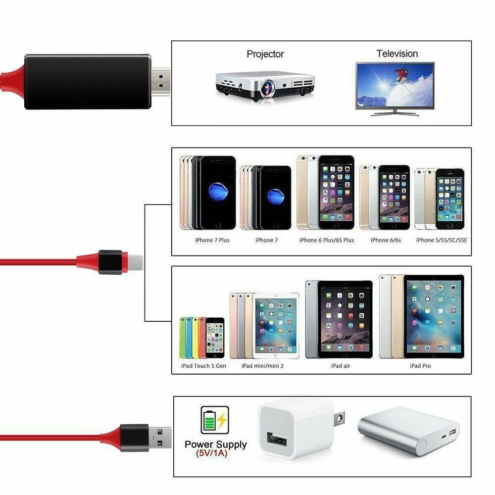 Lightning To HDTV HDMI AV TV Adapter Video Output 2M Cable Deals499