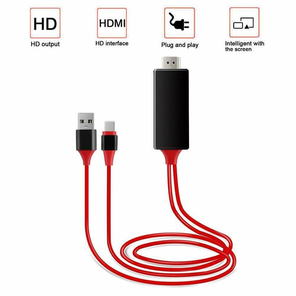 Lightning To HDTV HDMI AV TV Adapter Video Output 2M Cable Deals499