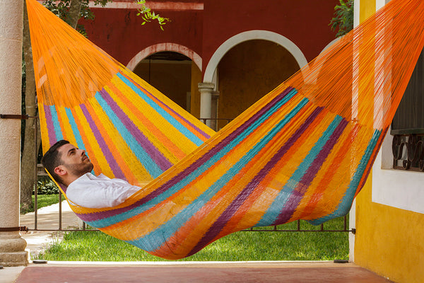 Mayan Legacy Queen Size Cotton Mexican Hammock in Alegra Colour Deals499