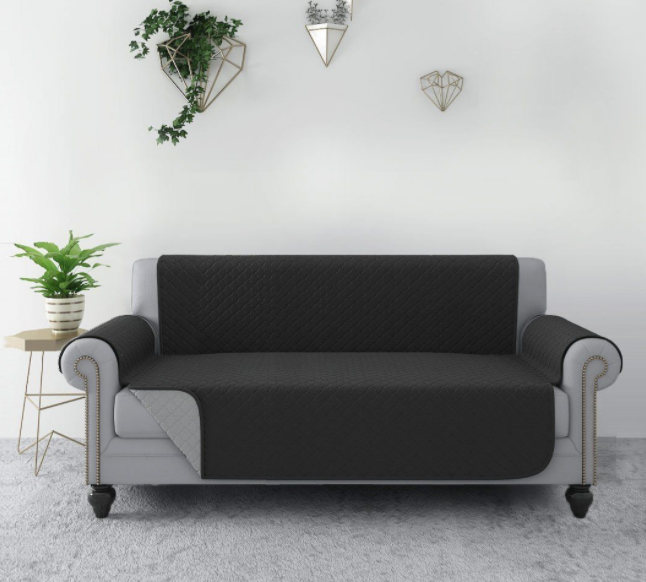 Couch Covers Protector Slipcovers 2 Seater Reversible Grey/Dark Grey Deals499
