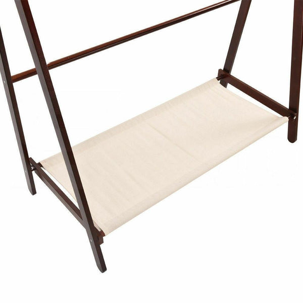 Levede Clothes Stand Garment Dyring Rack Hanger Organiser Wooden Free Standing Deals499