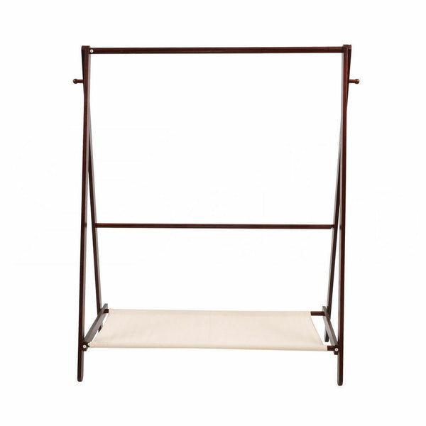 Levede Clothes Stand Garment Dyring Rack Hanger Organiser Wooden Free Standing Deals499