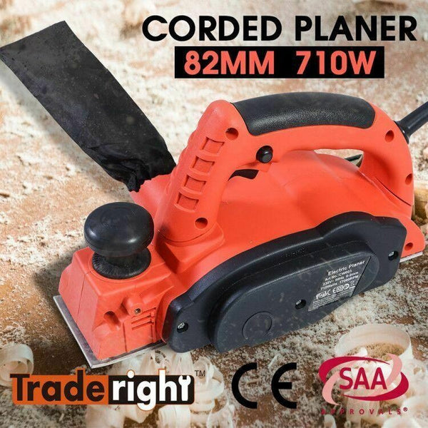 Traderight 710W Electric Wood Planer Door Plane Hand Held Woodworking Blade Only Deals499
