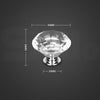 16 Pcs Clear Crystal Knobs Diamond 30mm Diameter Door Cabinet Handle Deals499