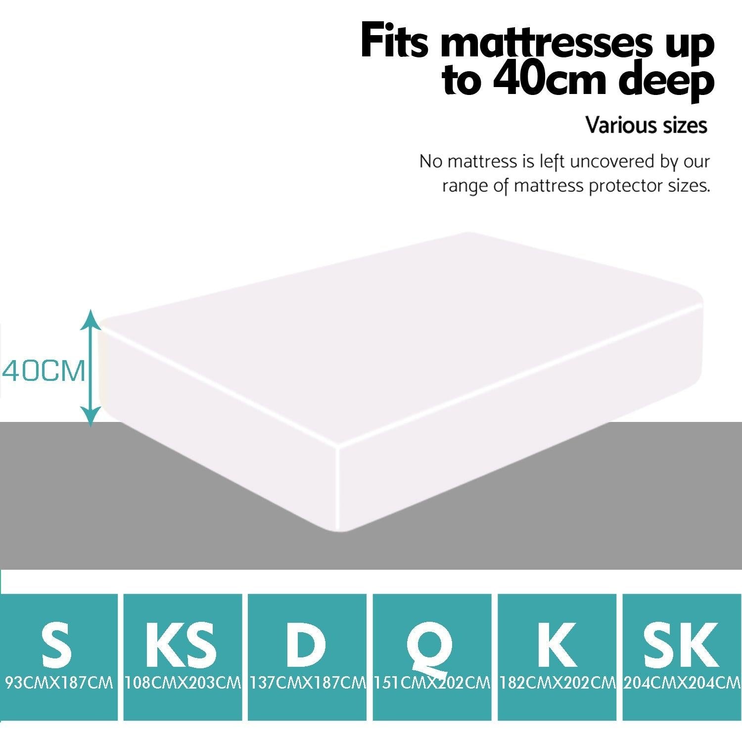 DreamZ Fitted Waterproof Bed Mattress Protectors Covers Single Deals499